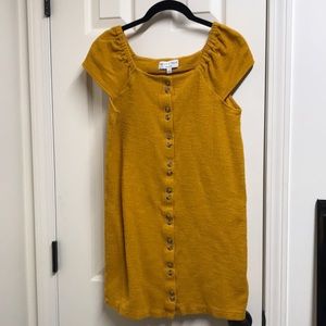 Madewell size Small Mustard Yellow Cotton Dress